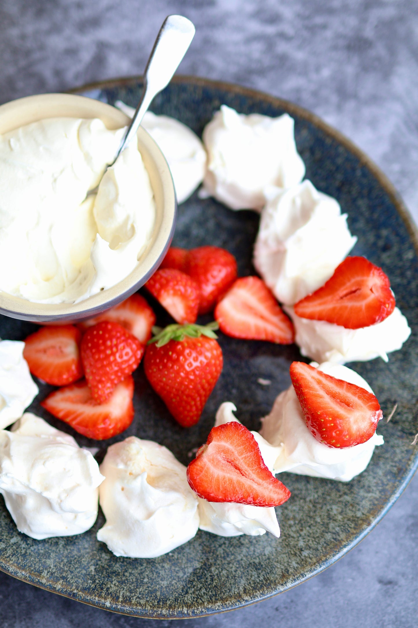 Pavlova with Vanilla Whipped Cream & Fresh Berries